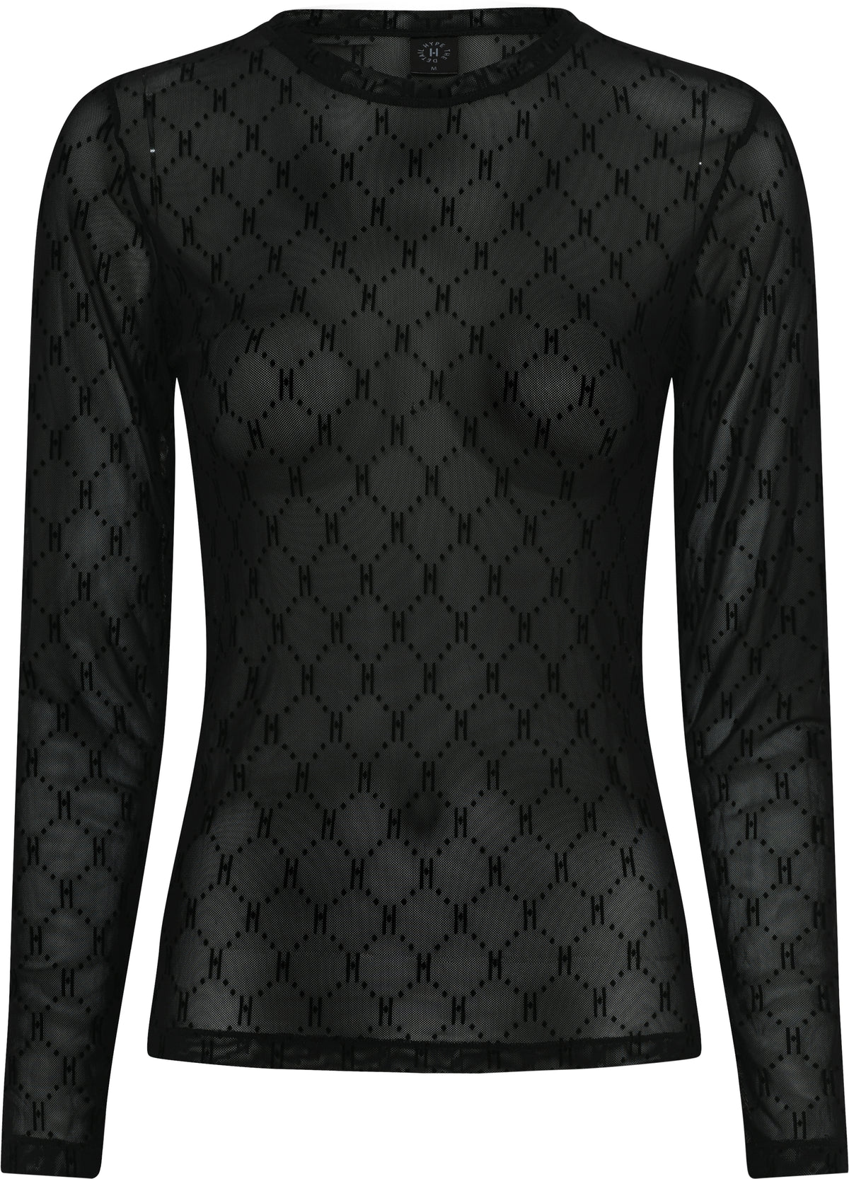 FORUDBESTILLING - HTD Logo Mesh Bluse, Sort