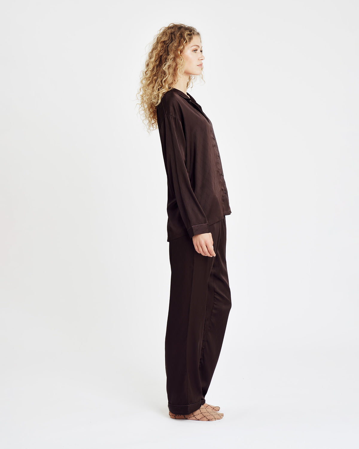 HTD Satin Pyjamas, Brown