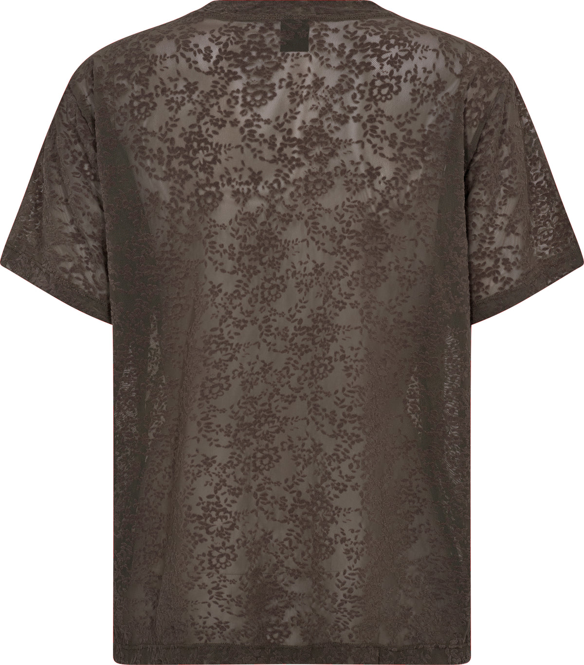 HTD Floral Mesh Tee, Brun