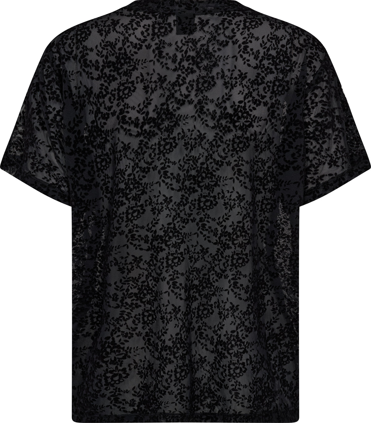 HTD Floral Mesh Tee, Sort