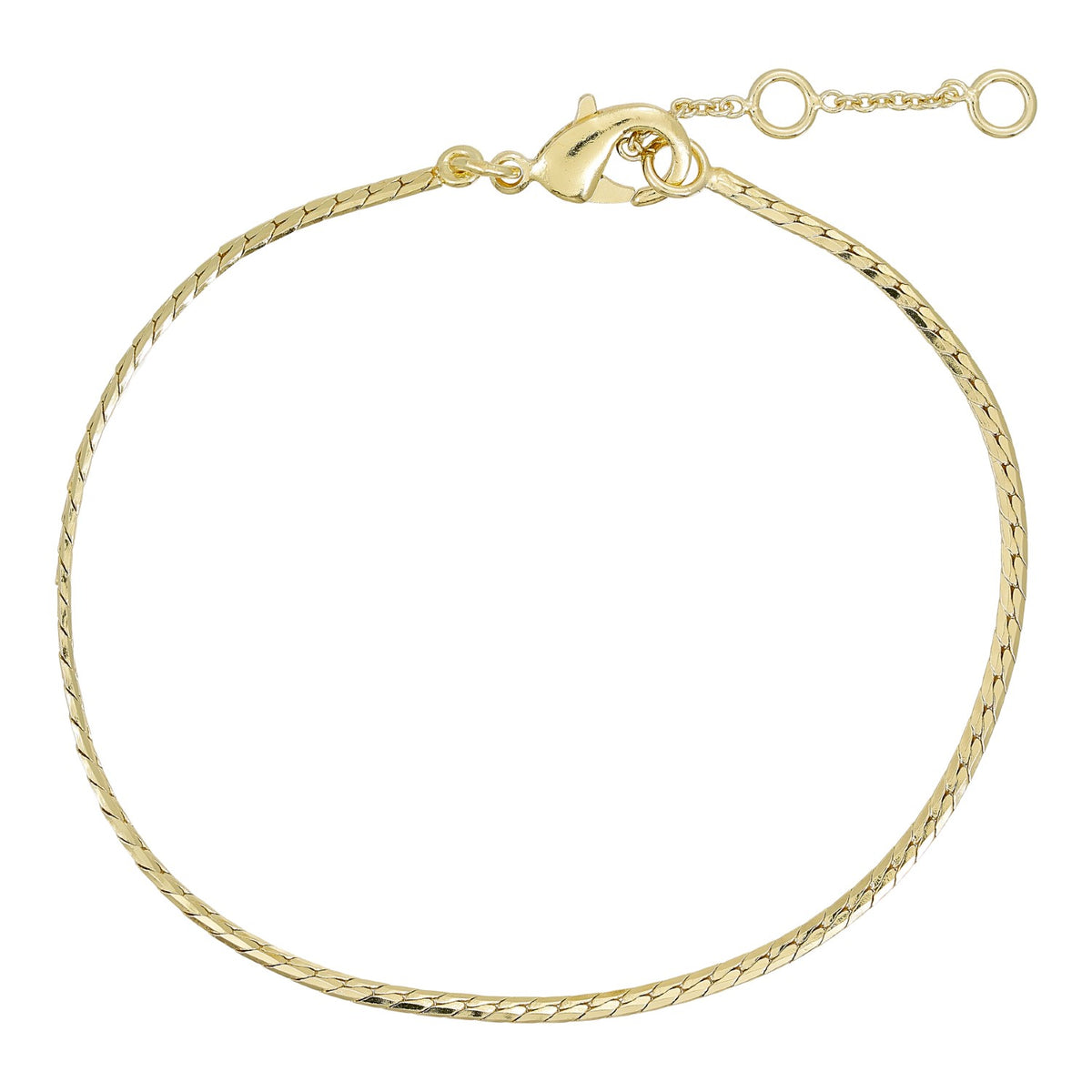 Snake Chain Armbånd, Guldbelagt