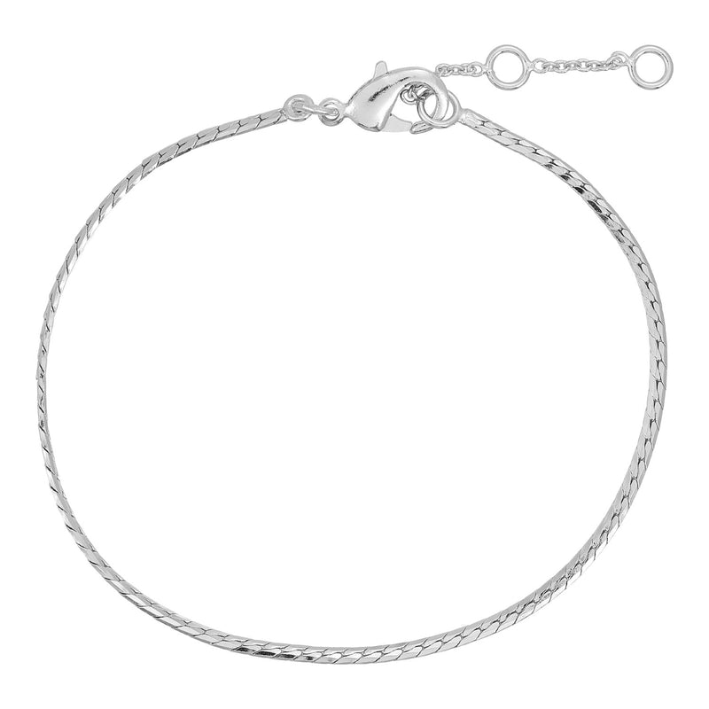 Snake Chain Armbånd, Sølvbelagt