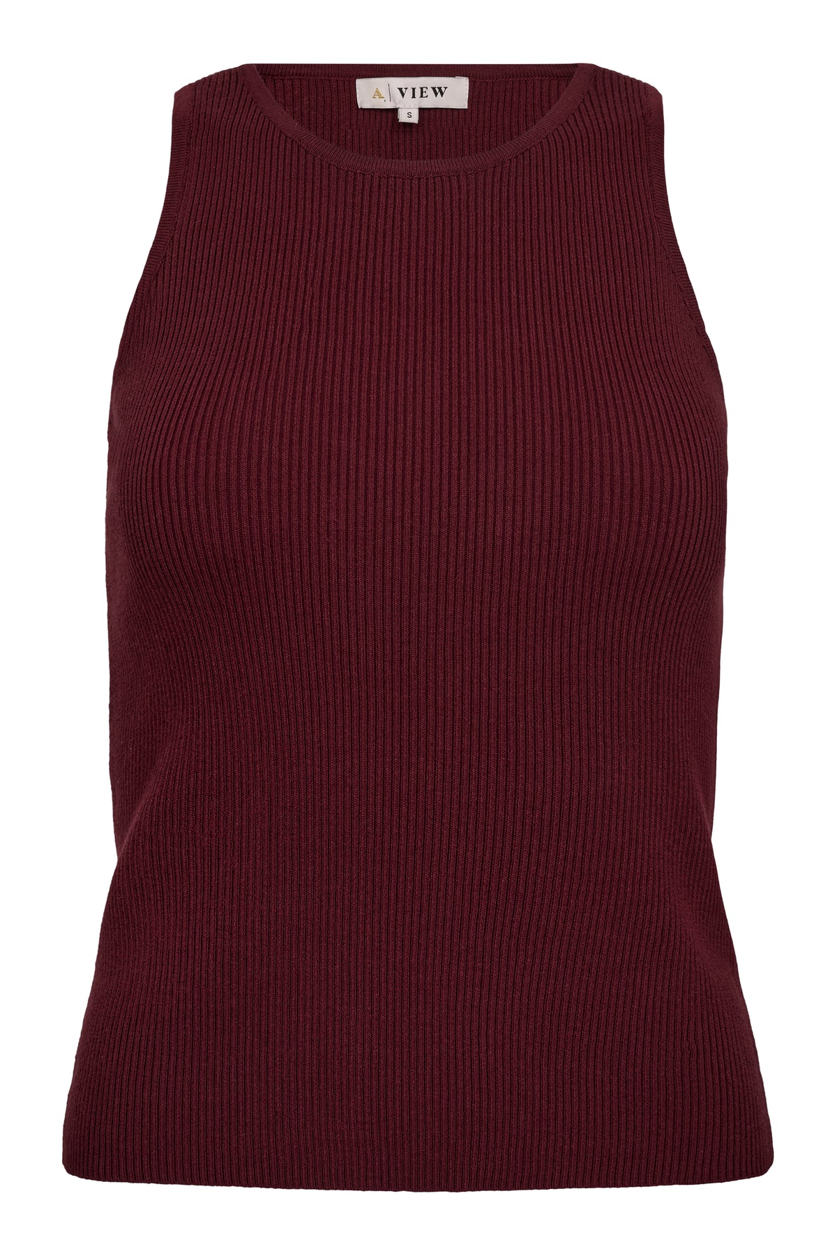 Rib Top Knit, Burgundy
