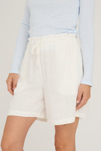 Lerke Hør Shorts, Hvid