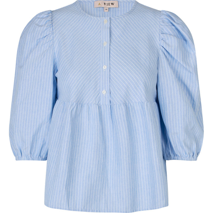 Betty Bluse, Blue/White