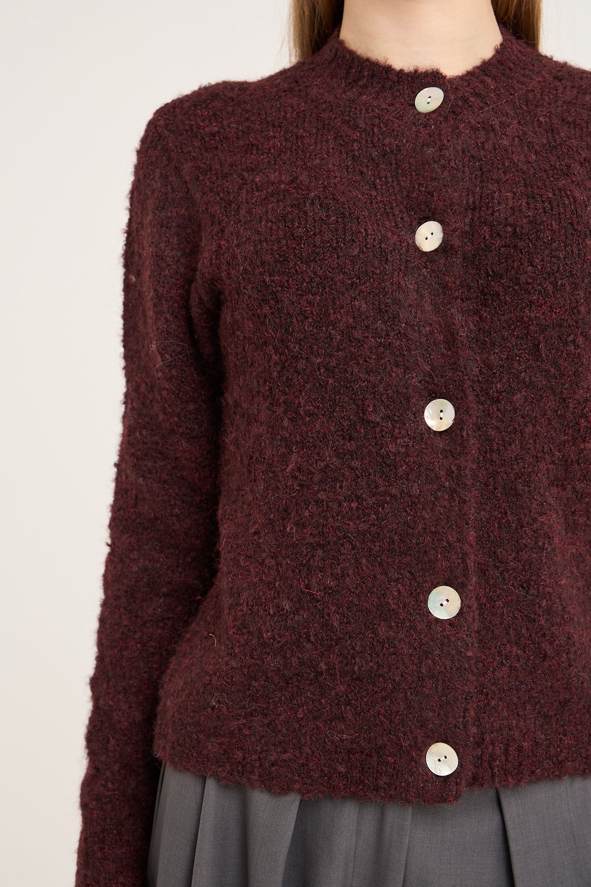Audrey Strik Cardigan, Bordeaux