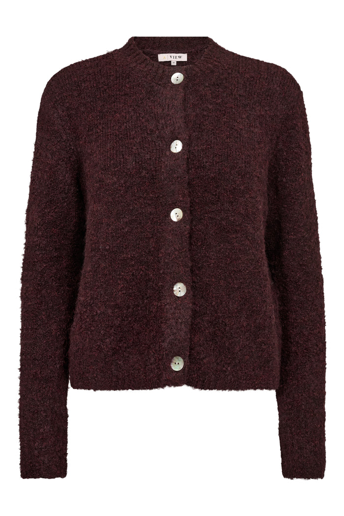 Audrey Strik Cardigan, Bordeaux