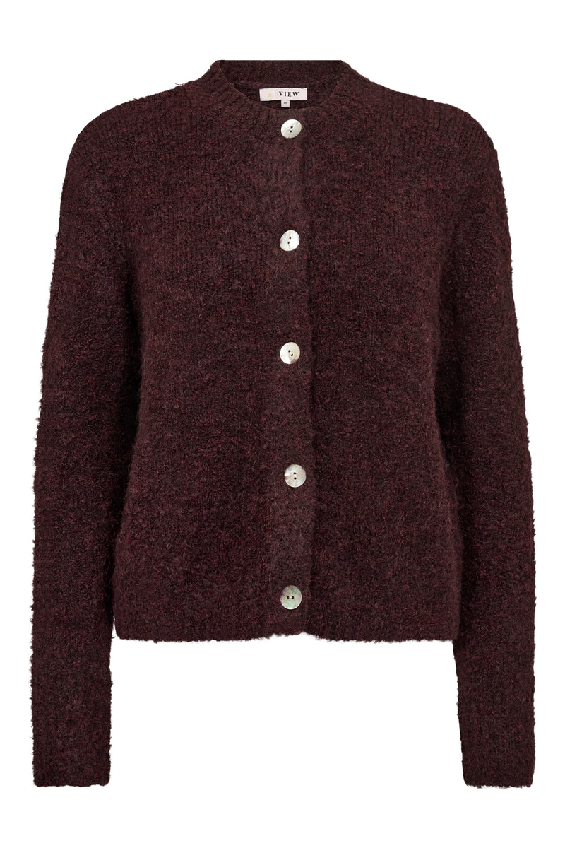 Audrey Strik Cardigan, Bordeaux