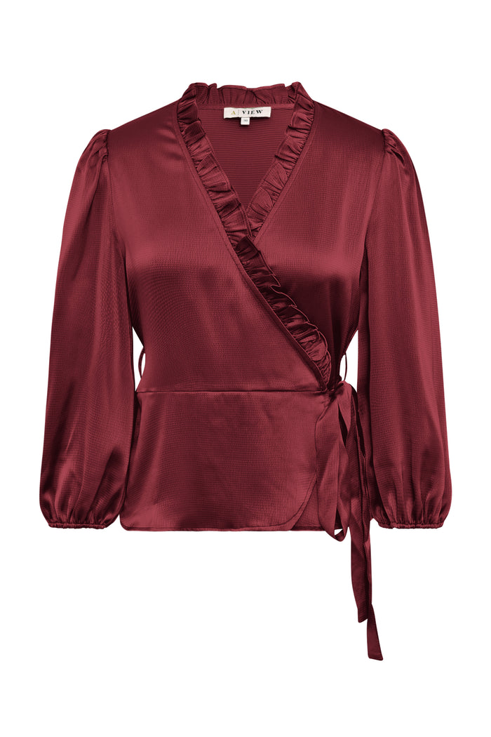 Peony Bluse, Bordeaux