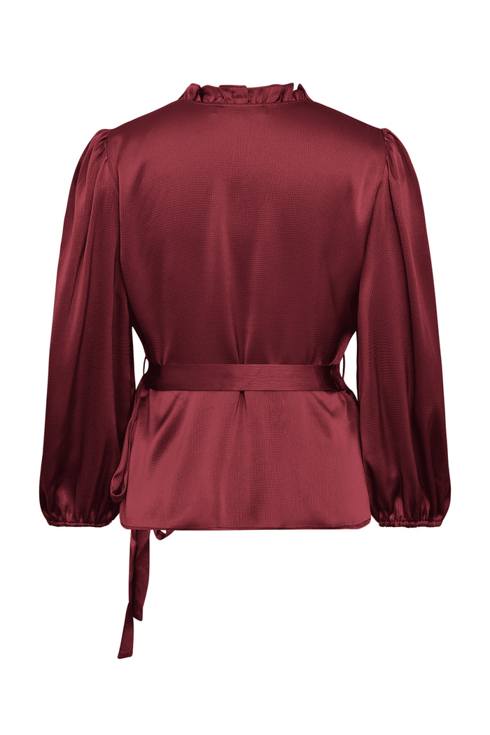 Peony Bluse, Bordeaux