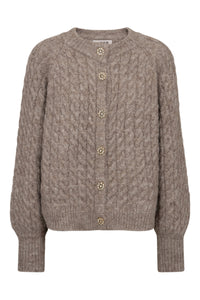 Kabba Strik Cardigan, Light Brown