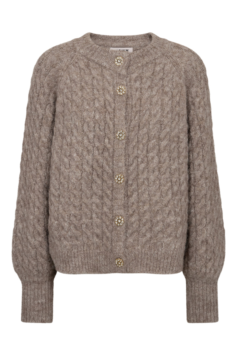 Kabba Strik Cardigan, Light Brown