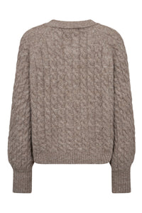 Kabba Strik Cardigan, Light Brown