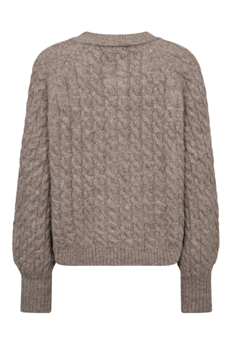 Kabba Strik Cardigan, Light Brown