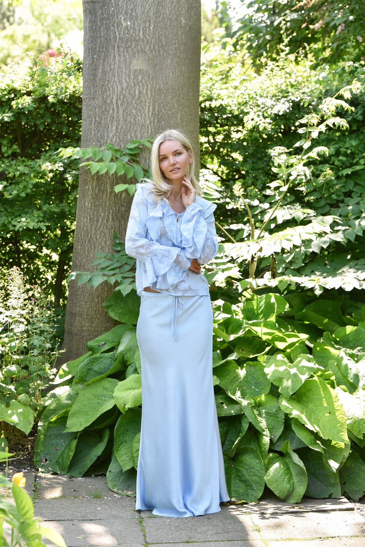 Floretta Bluse, Light Blue