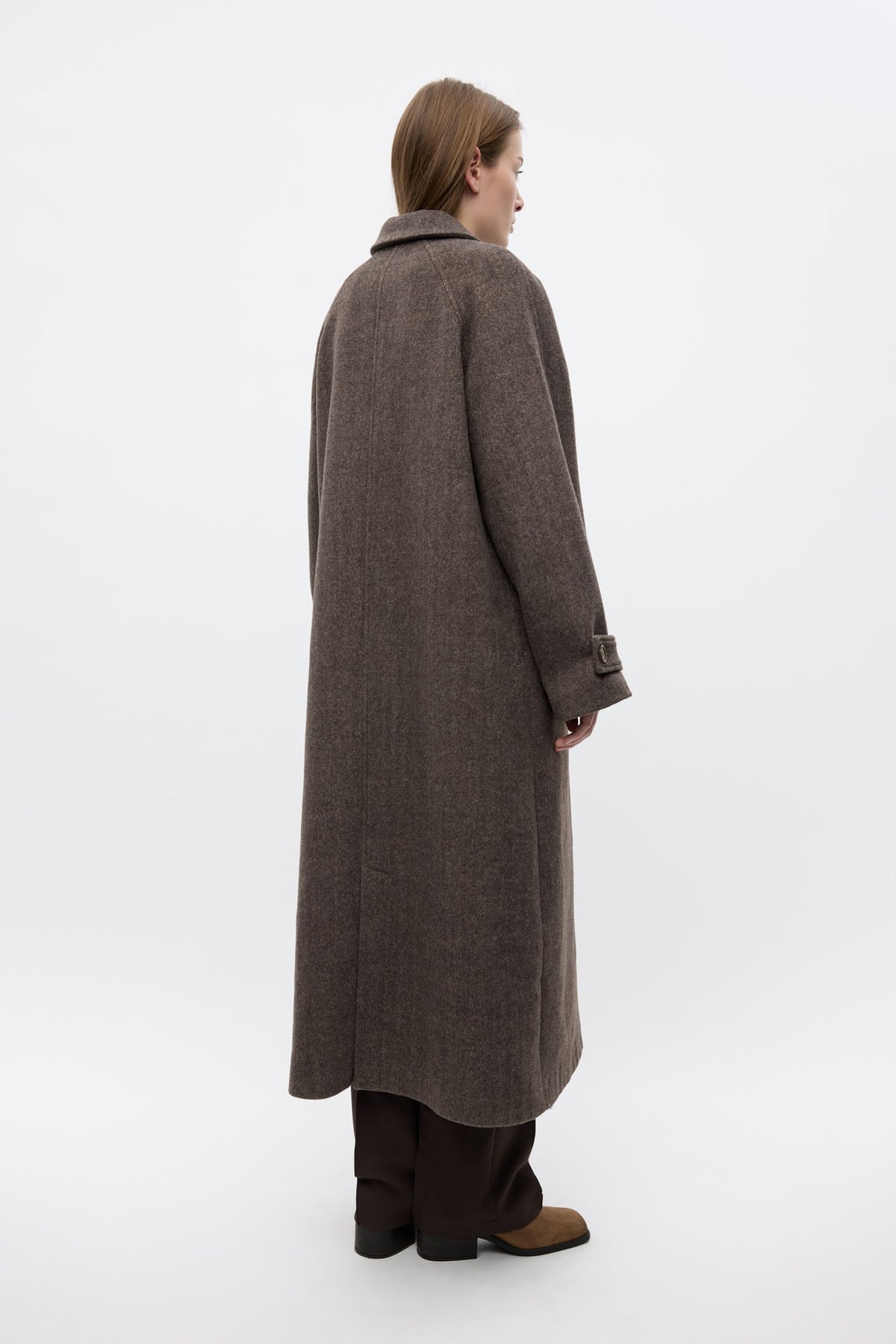 Seneca Uld Frakke, Brown Melange