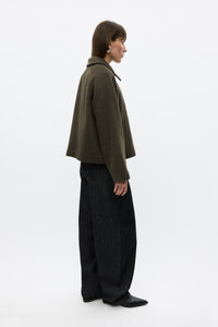Seneca Uld Jakke, Dark Olive Melange