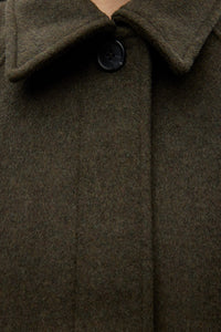 Seneca Uld Jakke, Dark Olive Melange