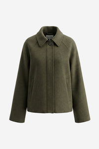 Seneca Uld Jakke, Dark Olive Melange
