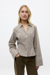 Agnesta Skjorte, Brun Ternet