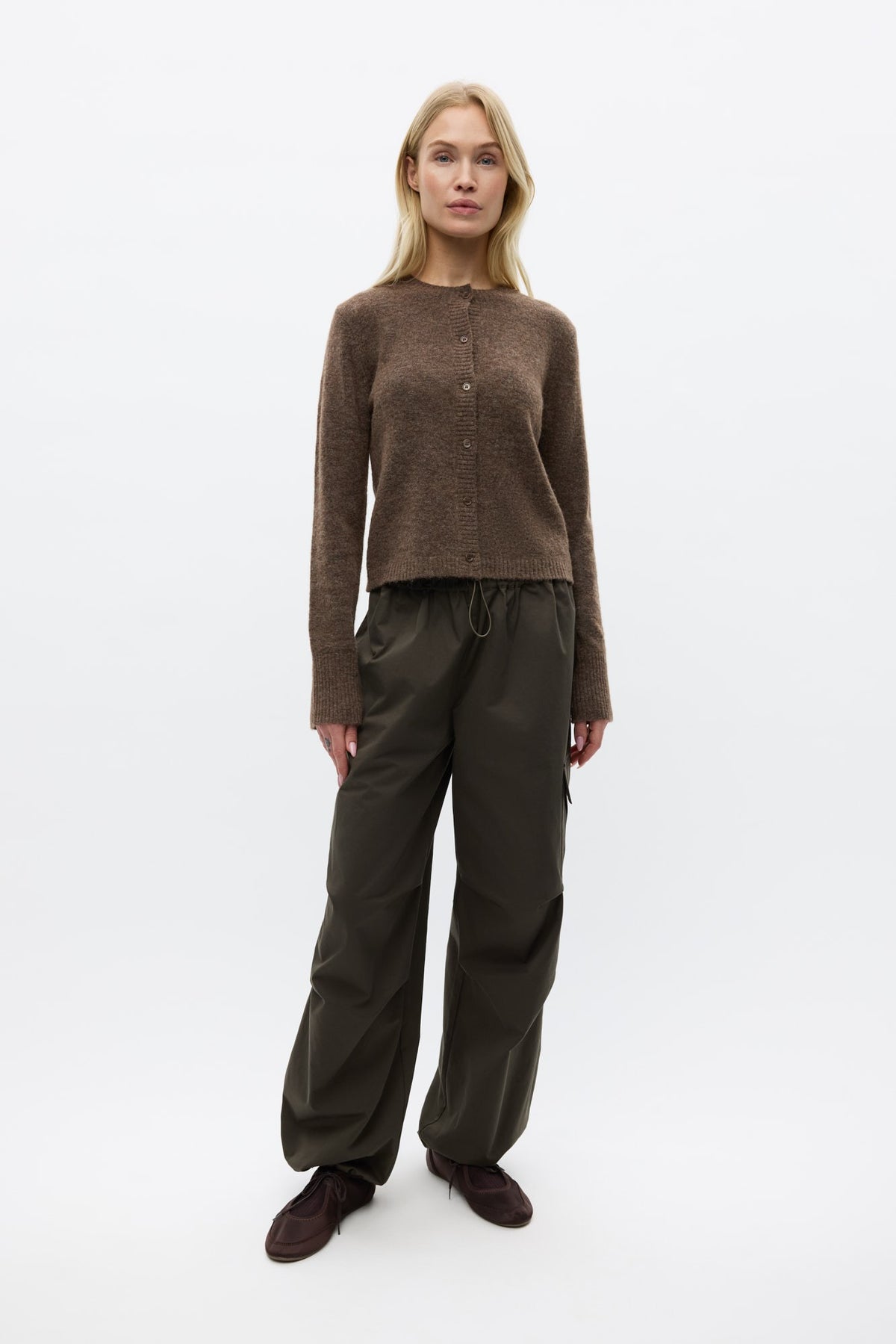 Ada Cardigan, Walnut Melange