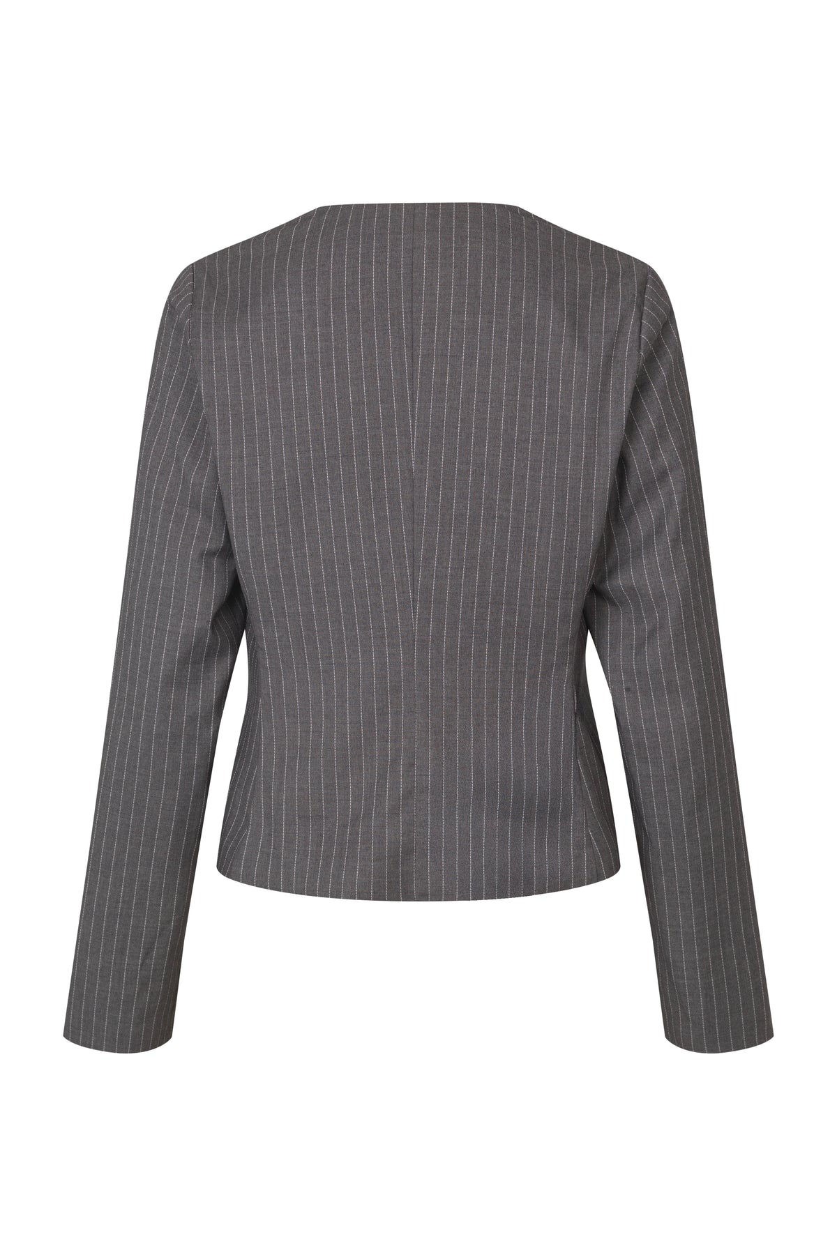 Croydon Bluse, Grey/White