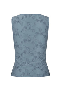Wilma Top, Faded Denim