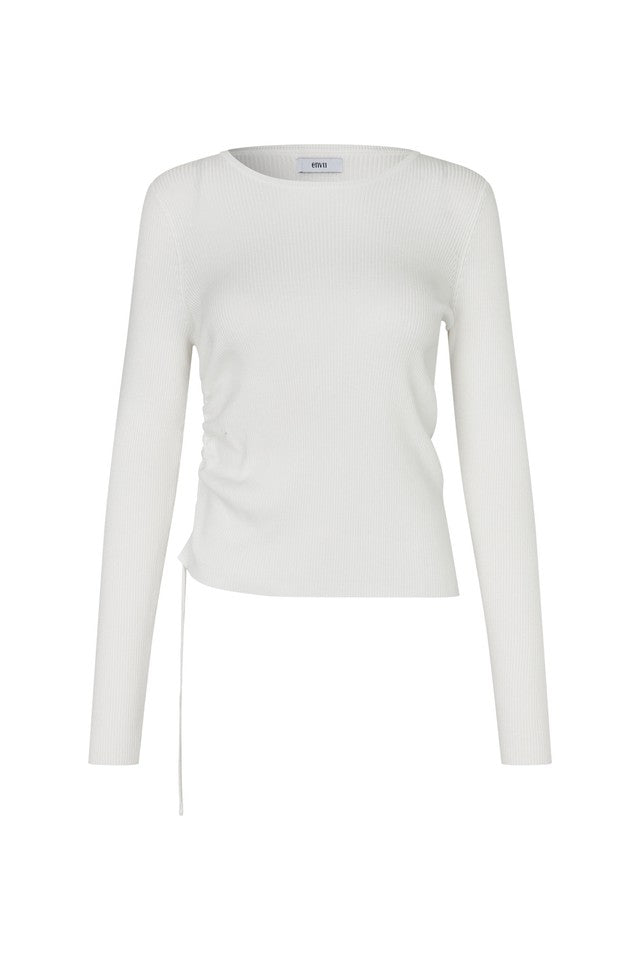 Yara Strik Bluse, Gardenia