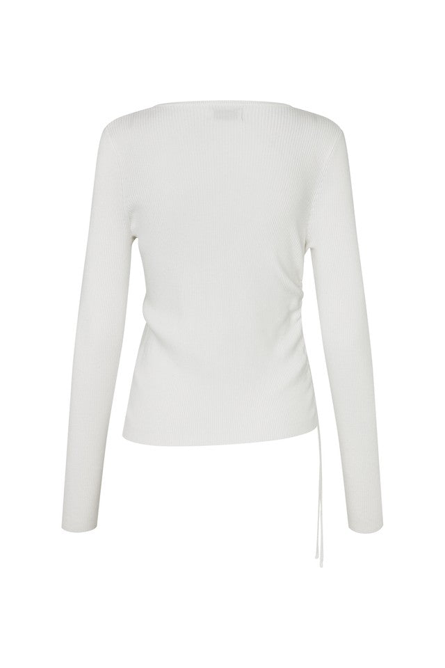 Yara Strik Bluse, Gardenia