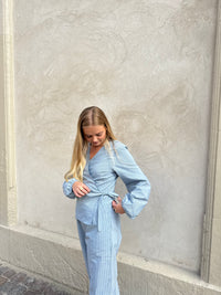 Jaylo Bukser, Navy/Azure Stribet
