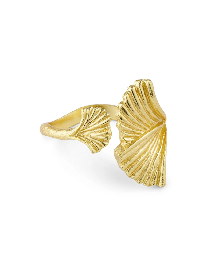 Ginkgo Ring, Guldbelagt
