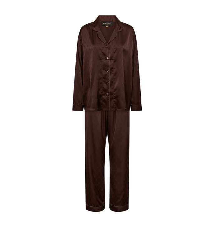HTD Satin Pyjamas, Brown
