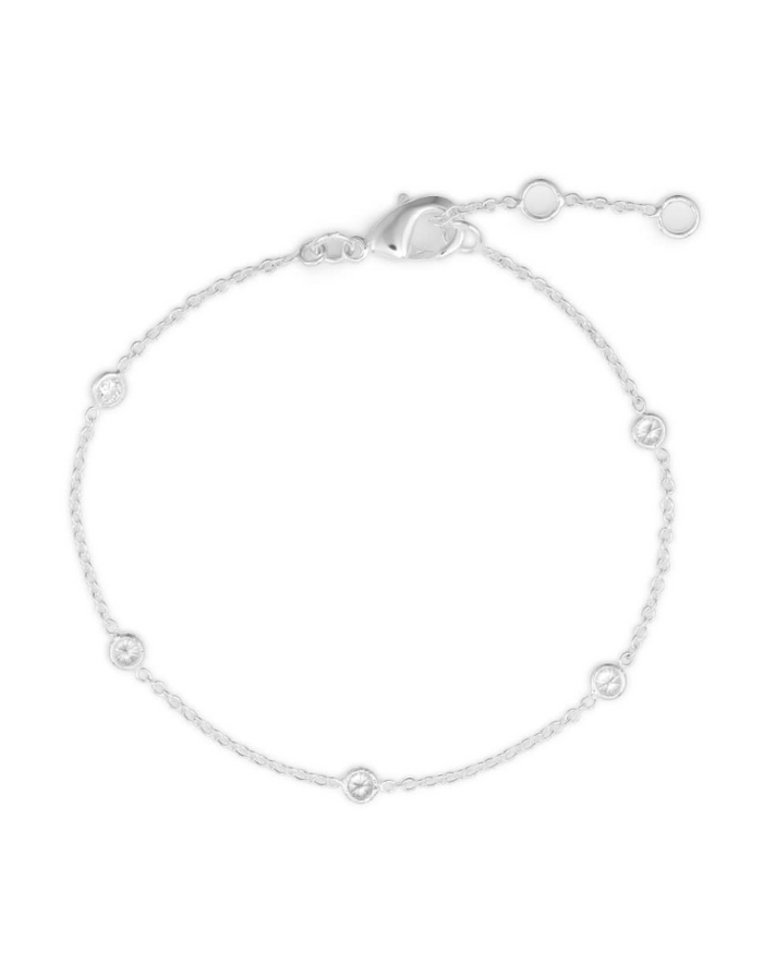 Zirkon Armbånd, Sølvbelagt