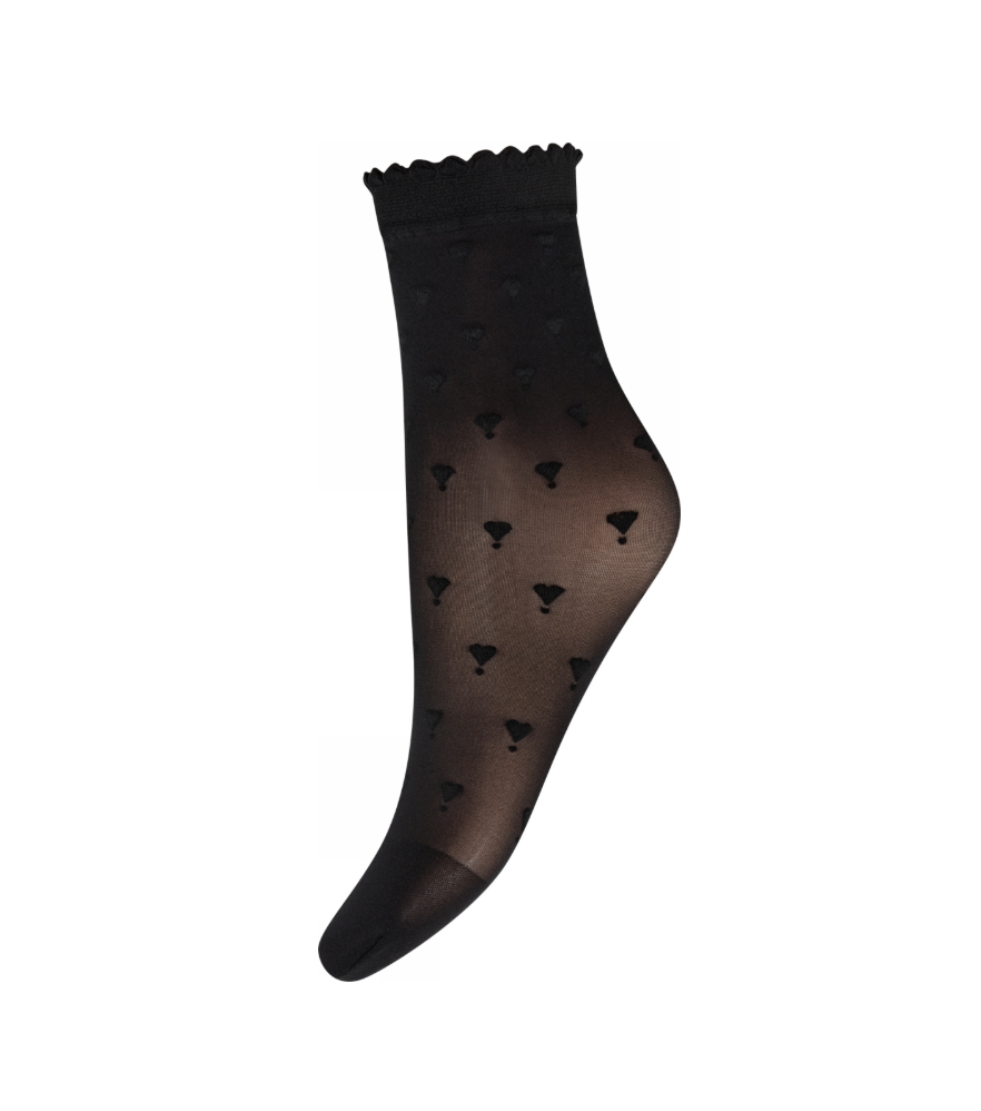 HTD Strømper, Sort/Hjerte