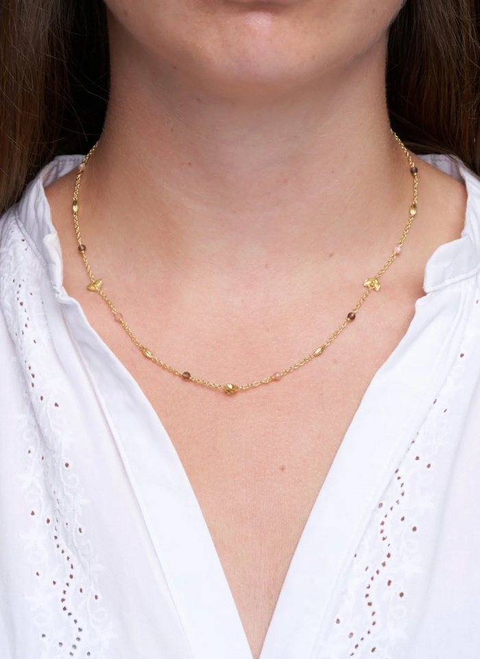 Nadia Halskæde, Smokey - Guldbelagt