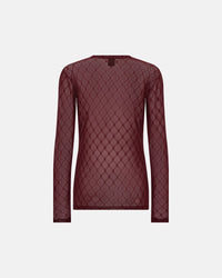 HTD Logo Mesh Bluse, Rød
