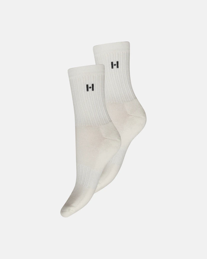 2-pak strømper, Hvid