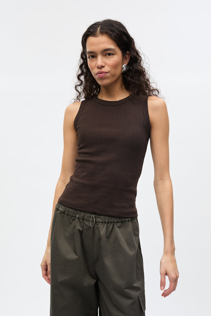 Volvi Top, Brun m. Broderi