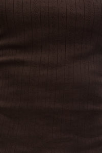 Volvi Top, Brun m. Broderi