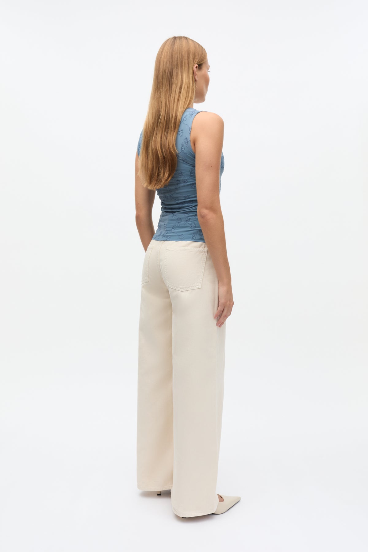 Wilma Top, Faded Denim