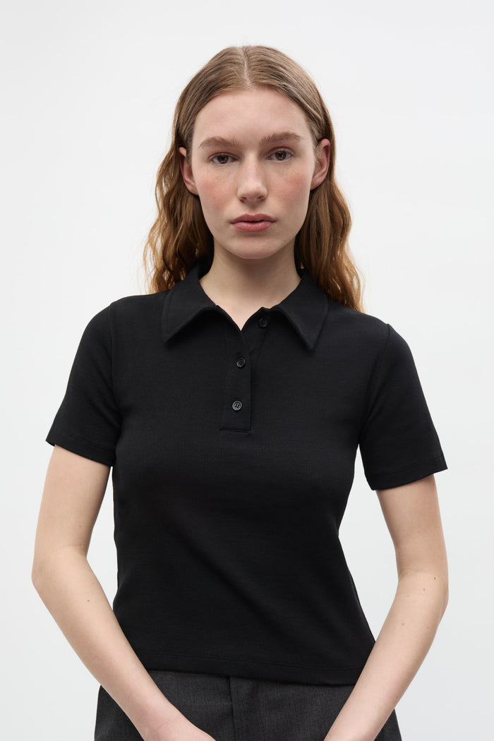 Ally Polo Tee, Sort