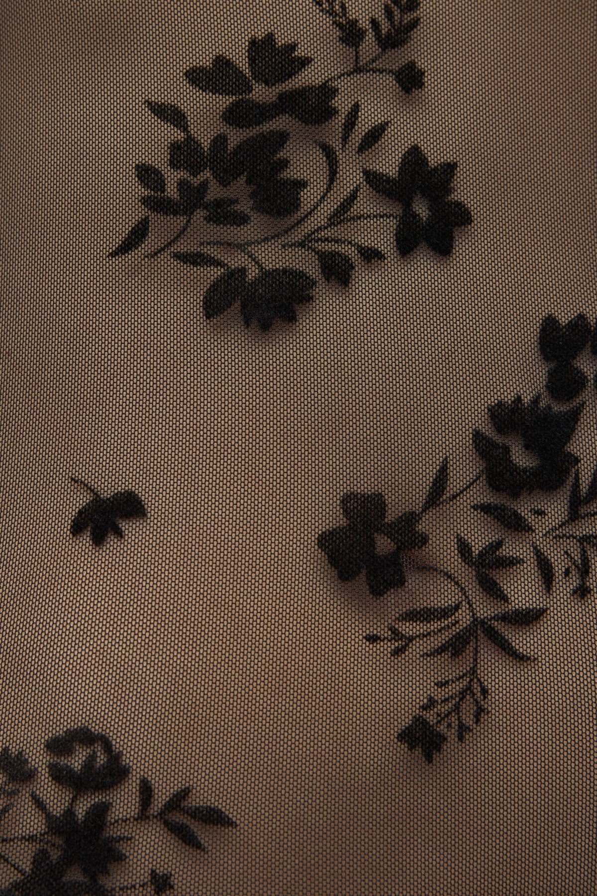 Nicola Mesh Bluse, Sort