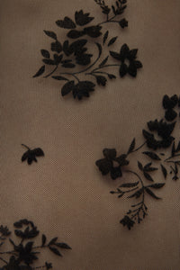 Nicola Mesh Bluse, Sort