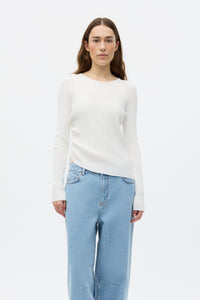 Yara Strik Bluse, Gardenia