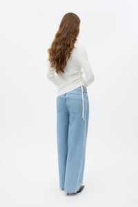 Yara Strik Bluse, Gardenia