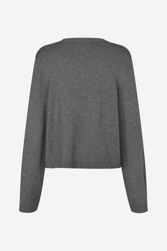 Jade Cardigan, Dark Grey Melange