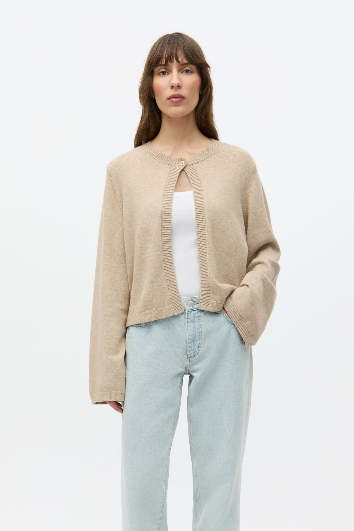 Jade Cardigan, Brindle Melange