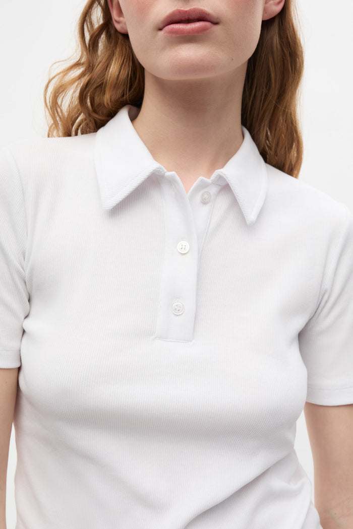 Ally Polo Tee, Hvid